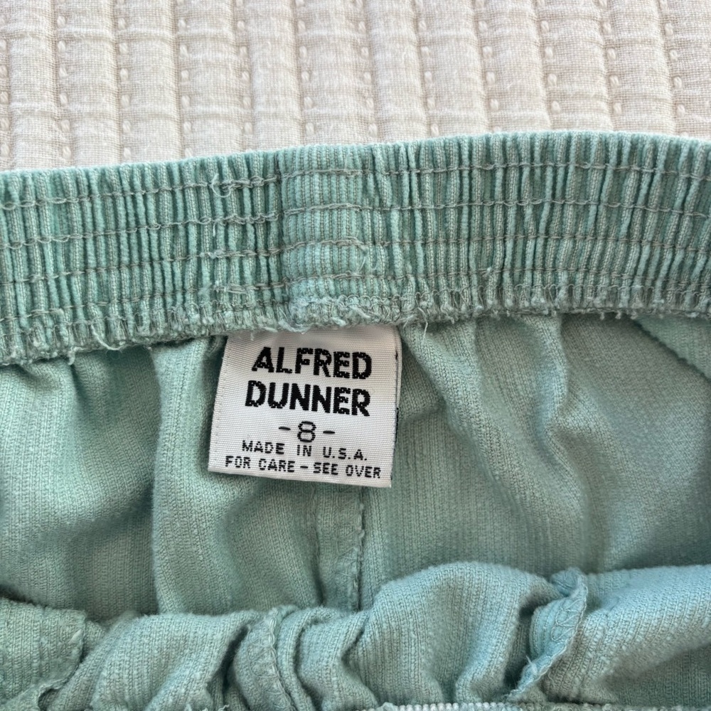 Alfred Dunner Vintage Seafoam Green Women's Corduroy Pants Made in USA Size 8 - Picture 7 of 10